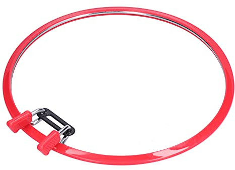 Cadre à broder - Couronne - Style printemps - Rouge - Anneaux en plastique à ressort