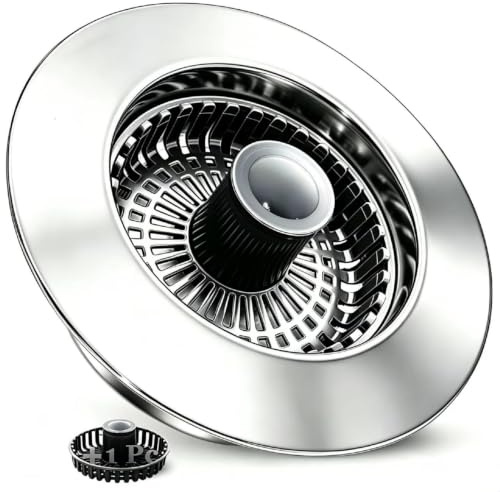 1 st BAOLSLS (silver) 3-i-1 diskbänk dräneringssil och stoppkombination, med popup-diskbänkskorg, anti-igensättning diskbänkspropp för US standard 3-1/2 tums dränering 88 silver