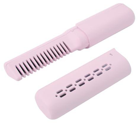 Drfeify Mini-Haarglätter, Tragbar, Wiederaufladbar, 3 Einstellbare Temperaturen, Typ C, Kabellose Haarglätterbürste für Alle Haartypen (Purple