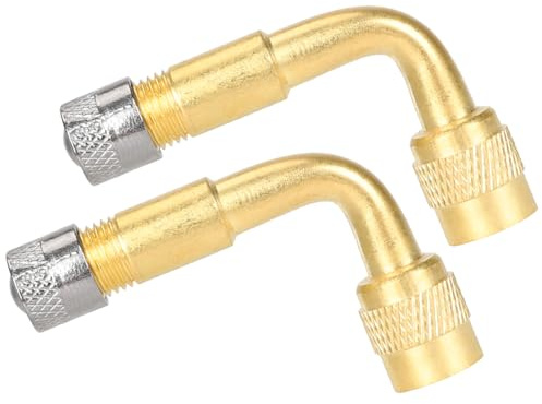 Visxcnu 2 Stück rallonges de valve, 90 degrés rallonge de valve, adaptateur de valve, angle de valve, valve, valve de pneu pour voiture, moto, vélo, scooter