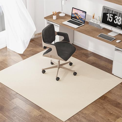 Genérico Alfombrilla Protectora para Suelo, Alfombra para Silla de Oficina Silla De Escritorio, Base Grande Antideslizante para Silla de Oficina,Alfombra para Juegos para Parquet,Beige,150x180cm