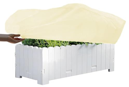Rechteckige Pflanzenkastenabdeckung, Winterfrostdecke für Pflanzen - Rechteckige Pflanzen-Frostschutzhülle - Vollständiger Frostschutz-Pflanzenschutz für Gärten, Terrassen, Veranden, Fensterbänke und