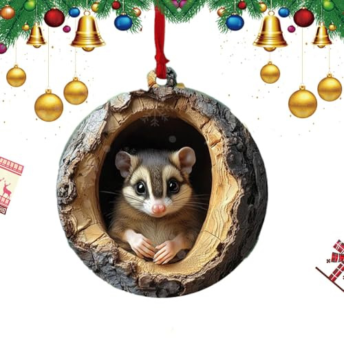 uggla – julprydnad med djurmönster, julgransprydnad för djurälskare, djur-juldekorationer, uggleornament för julgransprydnad, juldekorationspresent