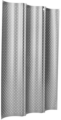 KIMISS Padella per pane francese, antiaderente, multi-scanalatura, onde, baguette, perforata, multi slot, macchina per baguette, vassoio da cucina, 3 scanalature e padelle