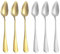Cuchara De Acero Inoxidable De 6 Piezas, Cuchara De Fruta Dentada, Cuchara De Fruta De Mango Largo, Utensilios De Cocina, Cuchara De Postre, Cuchara De Ensalada