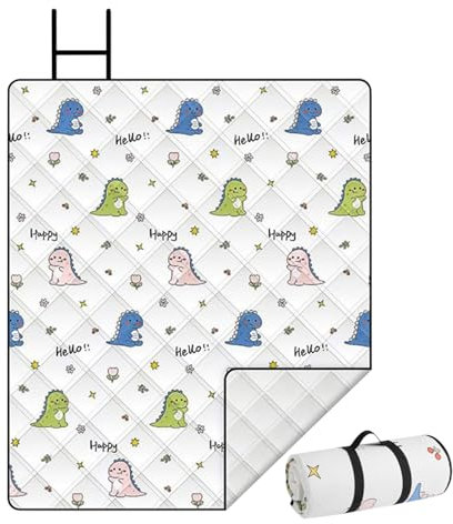 Couverture de pique-nique Garden imperméable Machette de pique-nique de plage de camping en plein air avec poignée de transport multiple lavable 200 x 150 cm de rembourrage en coton épais pour le