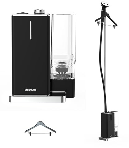 STEAMONE - Vaporizzatore verticale 2300 W 50 g/min - Ferro da stiro verticale 2 litri - Cavo da 2 m - Rimuove il 99,99% delle impurità - Pronto in 35 secondi - Compatto, potente, autonomo - EUES200BV2
