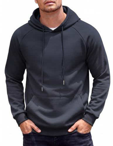 COOFANDY Hombres Suéter con Capucha Sudadera De Manga Larga Caliente Sudadera Invierno Jersey Forrado Chaqueta con Bolsillo De Los Hombres