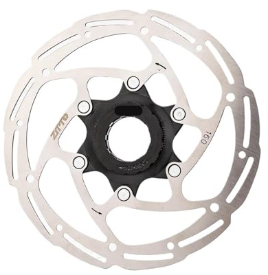 Centerlås navfäste cykelbromsskiva kompatibel med 140 mm 160 180 mm 203 mm skivor tillverkade av 1,8 mm höghållfast stål (CL-160 mm svart A)