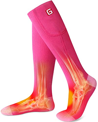 Women Heated Socks,Rechargeable Heated Socks for Men Women,Electric Battery Powered Sokcs for Arthritis Chronically Cold Feet Winter Cold Weather Socks for Hunting Skiing Walking Fishing