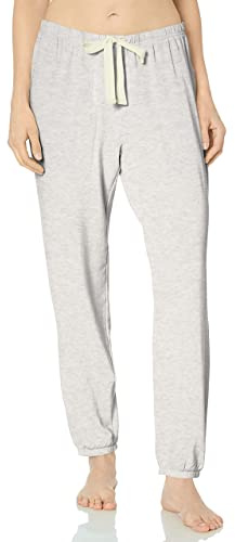 Amazon Essentials Women's Lightweight Lounge Terry Terry Jogging Pyjama Bottoms (Available in Plus Size), Pale Grey, M