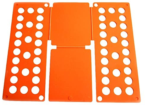 RHP Pullover Hosen Hemden Wäsche Kinder- und Erwachsen-Faltbrett Falthilfe für Wäsche Kleidung T Shirt Falten Zusammenlegen Wäschefaltbrett Hemdenfalter Wäschefalter für Kleidung Aller Art (Orange)