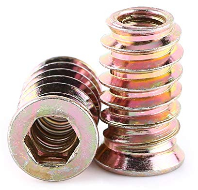 20 Pezzi Inserto Filettato M6 M8 M10 Dado a Pressare Bussole Filettate in Ottone Filettatura Interna Dadi Zigrinati Dadi Incorporati per Parti in Plastica Calore o Ultrasuoni in Parti di(M6*20mm)