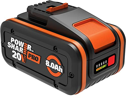 WORX - Batterie Powershare Pro Haute capacité - 20V - 8Ah - WA3648 (avec indicateur de Niveau de Charge, Compatible avec Tous Les Outils 20V/40V/80V)