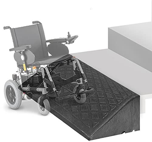ZJIEX Rampe en Caoutchouc pour Fauteuil Roulant, Rampe De Bordure Hauteur 3-19cm, D'Accès Robuste, De Chargement Portable pour Voiture, Scooter, Vélo (Color : Black, Size : 50x13x3cm)