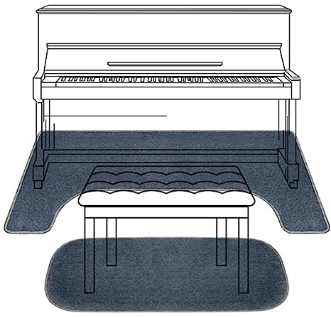 PPGE Home Soundproof Rug for Piano, Sound Proof Rug Carpet for Upright Piano, Sound Dampening Carpet Non-Slip for Studio Room, Stool Acoustic Pads Sound Proof Floor Mat for Apartment(Navy)