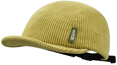 CLAPE Faltbar 5 Panel Cap Herren Damen Short Brim Baseball Cap Flip Brim Snapback Hat Retro Cord Kappe UV-Schutz Schildkappe Classic Jockey Cap