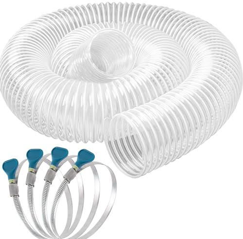 Qucship 4 x 10' PVC Dust Collection Hose, 4 Inch Dust Collection Hose