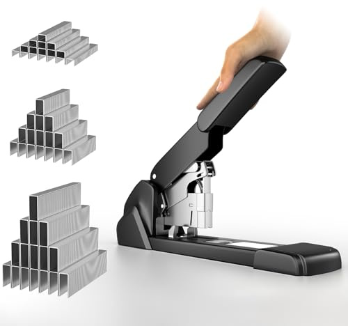 ZFYOUNG Labor-Saving Heavy Duty Stapler,240 Sheets High Capacity, Large Office Staplers,Large Industrial Stapler,3000 Staples Included,Easy to Bind.