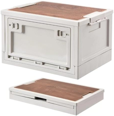 lcvtos Contenitore Pieghevole con Coperchio, Tavolo Pieghevole da Campeggio, 30L, Organizer Bagagliaio per Escursionismo, Campeggio, Picnic, Pesca, 41,5 x 29,5 x 24 cm