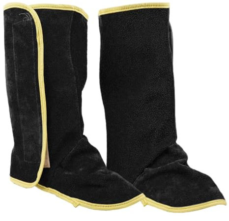Botas de soldar para hombre, cubiertas de botas de soldar para hombre, protección para botas de soldadura, zapatos de seguridad para soldador, protectores, polainas de soldadura de piel de vacuno,