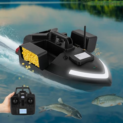 GramStudio foderbåt RC fiskedrag båt 500 m GPS position bil krypa nattfiske fiskedrag betesbåt med 12000 mAh litiumbatteri, fjärrkontroll