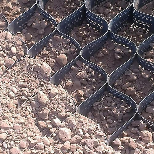 RhLLvJ Peat Gravel Geogrid Room Ground Grid Lane, Heavy-Duty Cuttable Geogrid Stabilizer with Permeable Holes(10m x 6m (33ft x 19.5ft))