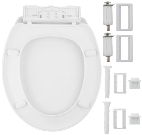 LxsNyvantic Abattant wc,cuvette toiletteType O,Abattant wc avec frein de chute,pas de bruit lors de la descente,Deux méthodes d'installation,Convient à la plupart des toilettes de type O du marché