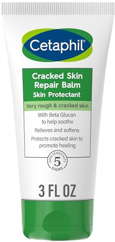 Cetaphil Cracked Skin Repair Balm, 3 oz, For Very Rough & Cracked, Sensitive Skin, Protects, Soothes & Restores Deeper Cracks, Hypoallergenic, Fragrance Free, (Packaging May Vary)
