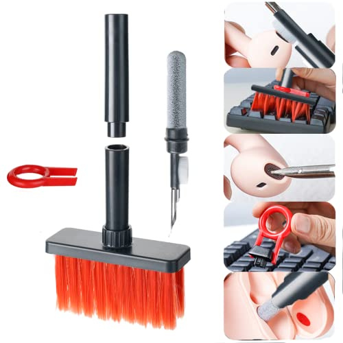Keyboard Cleaner Brush,Airpod Cleaning Kit,5 in 1,with Keycap Puller for Airpods Pro,Laptop,Pc,Computer,Earbud,MacBook,iPhone Port,Dust Remover
