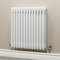 S'AFIELINA Radiator Traditional Triple Column Design 600 x 605 mm White Horizontal Radiator Panel Oval Central Heating Suitable for Bathroom/Living Room/Bedroom