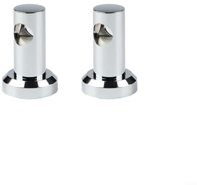 Oniissy Staffa da parete da 22 mm, supporto universale per soffione doccia, materiale ABS, finitura cromata, confezione da 2