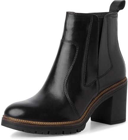 Tamaris Damen Klassische Ballerinas, Frauen Flats,TOUCHit-Fußbett,Slip-ons,klassisch elegant,Ballerinen,Pumps,Halbschuhe,Slipper,Black Leather,37 EU