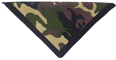fashionchimp Bandana aus 100% Baumwolle, Premium-Qualität, Nicki-Halstuch für Damen und Herren, 50x50cm (Woodland-Camo-dark) BAN047