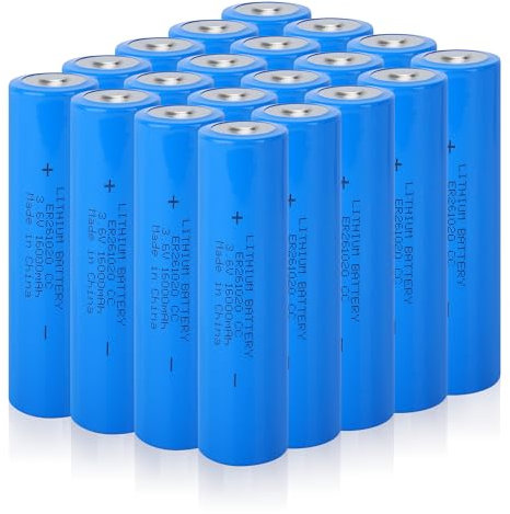 kunying ER261020 Li-SOCl₂ Batteries, CC 3.6 Volt Batteries 20 Pack,ER 261020 Double C 3.6V 16000mAh Li-SOCl2 Battery,ER261020 Thionyl Battery for Sonde