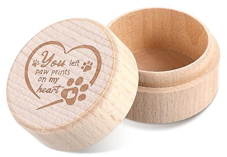 Nogeqi Urnas pequeñas de animales para gatos, perros y mascotas, urna para cenizas, mini urnas de madera, cenizas para mascotas, caja de recuerdos, piel de mascota o pelo, urna de madera con corazón y