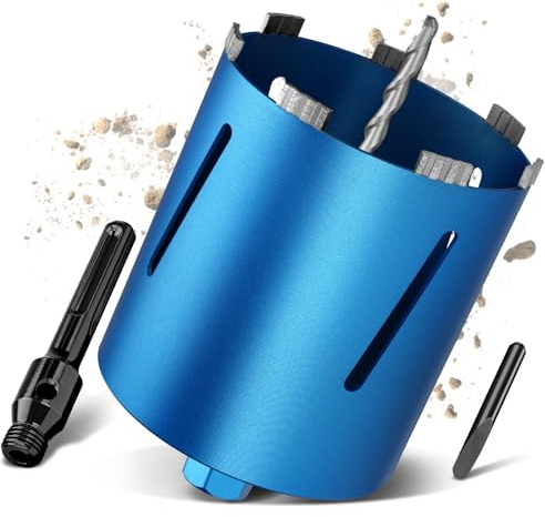 M22 Corona Diamantata Ø150mm L200mm per Carotaggio, con Adattatore SDS-MAX