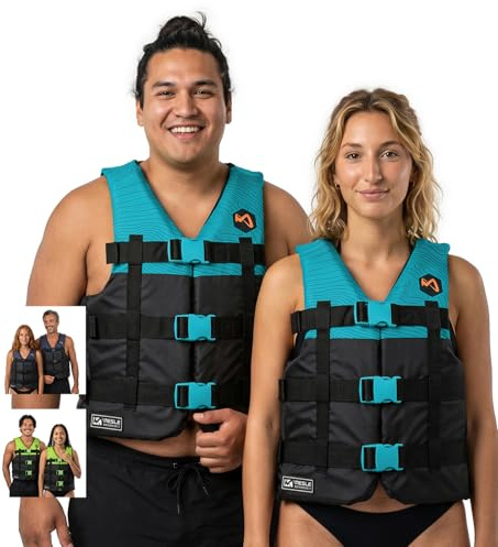 MESLE Schwimmweste H210, 2XS-4XL, Schwimmhilfe für Erwachsene & Kinder, Leichte 50N Auftriebsweste Herren & Damen, Prallschutzweste für Jetski, SUP, Wasserski, Kajak, Wakeboard