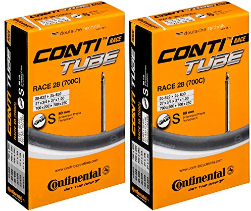 Continental Race 28 700 x 20-25c Inner Tubes - Long Presta 80mm Valve (Pack of 2)