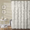 Lush Decor Riley Duschvorhang, 183 x 183 cm (B x L), luxuriöser Duschvorhang mit Schleifen, charmante Textur, schönes und Elegantes Mädchen-Badezimmer-Accessoire, romantisch,