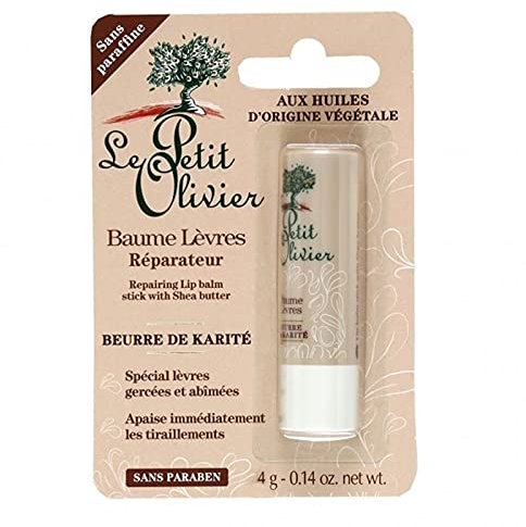 Le Petit Olivier Baume Lèvres Réparateur Beurre de Karité Sans Paraben 4g (lot de 3)