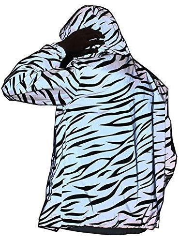 NewL reflekterande lätt jacka män kvinnor nätstil nattlysande zebrajackor vattentät