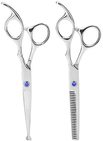 Professionelles Haarschneiden Ausdünnende Schere Set Runde Kopfschere Baby Friseur Schere Set Für Baby Kinder(Blau)