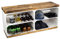 Schuhregal mit Sitzbank aus Obstkisten und massiven Holzplanken Schuhablage Schuhkommode Schuhbank aus Holz Maße 100 x 29 x 45cm L x T x H (Sitzbank weiss flam Planke Brett weiss)