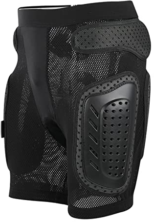Tenpac 3D Gepolsterte Shorts Schutz Hüftpolster, Snowboard Skating Skifahren Radfahren Schutzausrüstung Schutz, Multifunktions Sport Radfahren Hüftpolster Schutzhose Schutzausrüstung für(Black L)