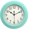 Topkey Reloj de Pared Silencioso Cocina 9 Pulgadas Retro Sin Tictac Decorativo Dormitorio Oficina Reloj de Pared - Verde Turquesa