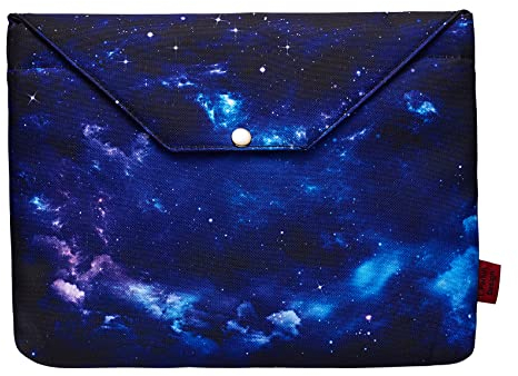 Galaxy Book Sleeve Protector Pouch Book Covers for Paperbacks, Book Sleeves with Zipper Padded, 11.4 Inch X 9 Inch (Galaxy Padded Book Sleeve 02)