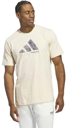 adidas Herren Court Therapy Graphic Tee T-Shirt, Crystal Sand, S