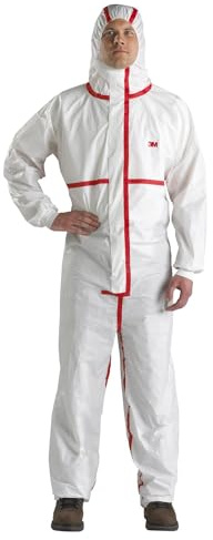 3M Schutzanzug 4565, Weiß + Rot, Typ 4/5/6, XL