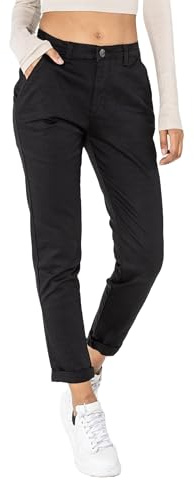 Nina Carter J250 - Pantaloni Chino da donna, comodi, a vita alta, vestibilità aderente, in cotone elasticizzato, eleganti, XL sottile